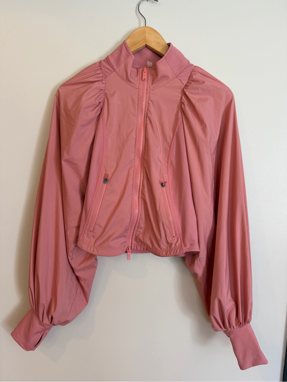 Free people Movement Color Me Happy  jacket  puff sleeves color-Rose size small